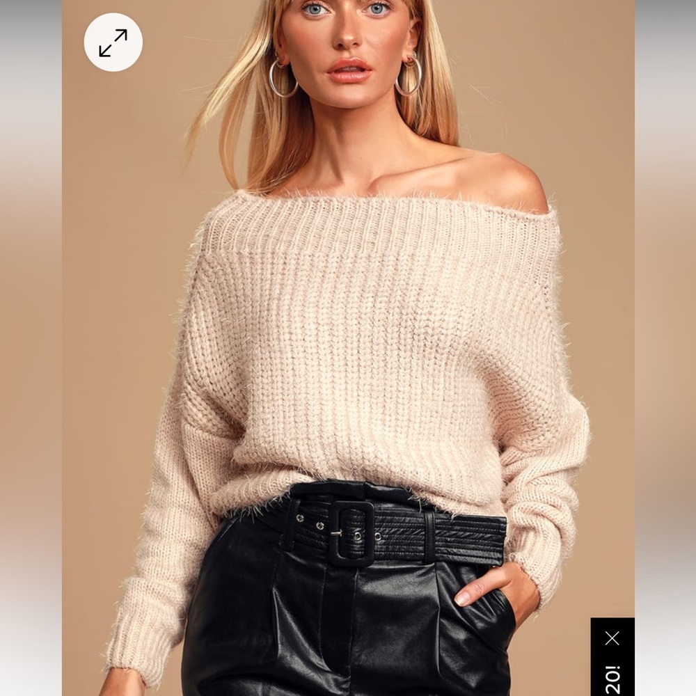 Eyelash Knit Off the Shoulder Sweater